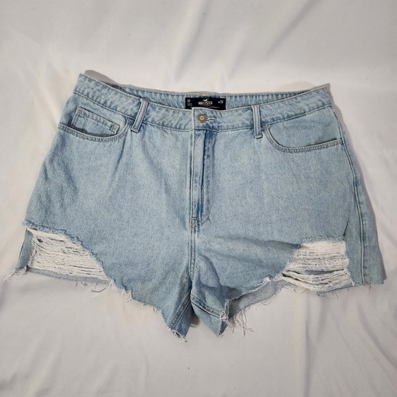 Hollister Pants - Hollister Ultra High Rise Mom Shorts Size 33 Denim Jean Cut Off Cotton